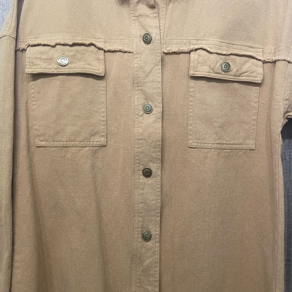 Kori Tan Shirt/jacket with White Text - Picture 3 of 5